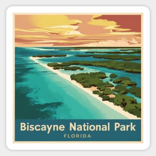 Retro Biscayne National Park Sticker